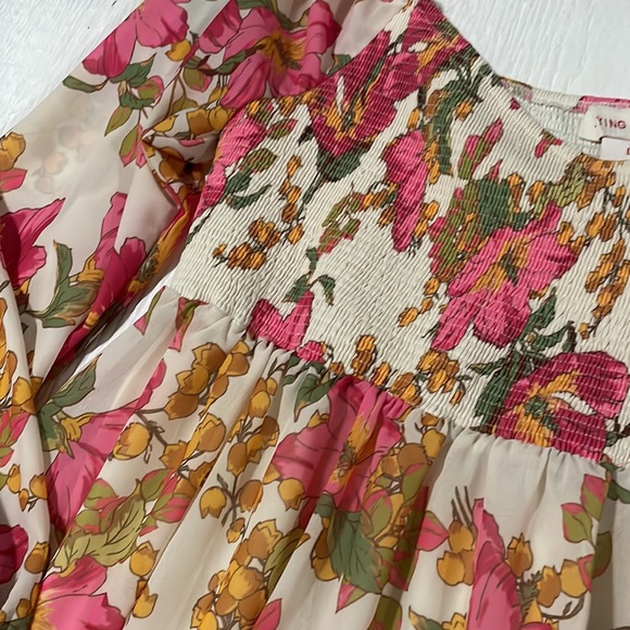 Flying Tomato Floral Dress Boho Babydoll Style Bohemian Dress Puff Sleeve - Picture 4 of 11